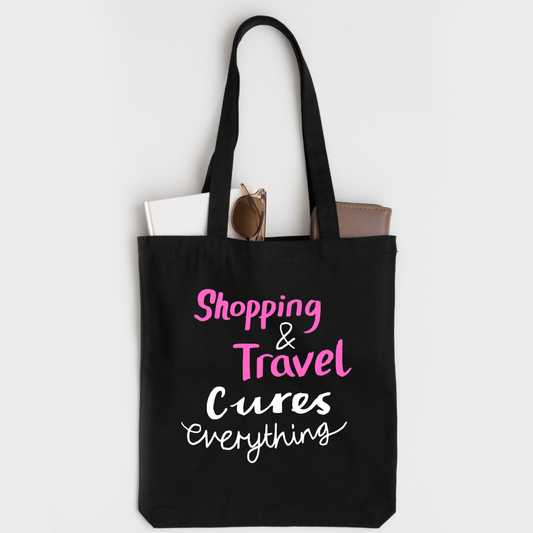 Black Canva Tote Bag