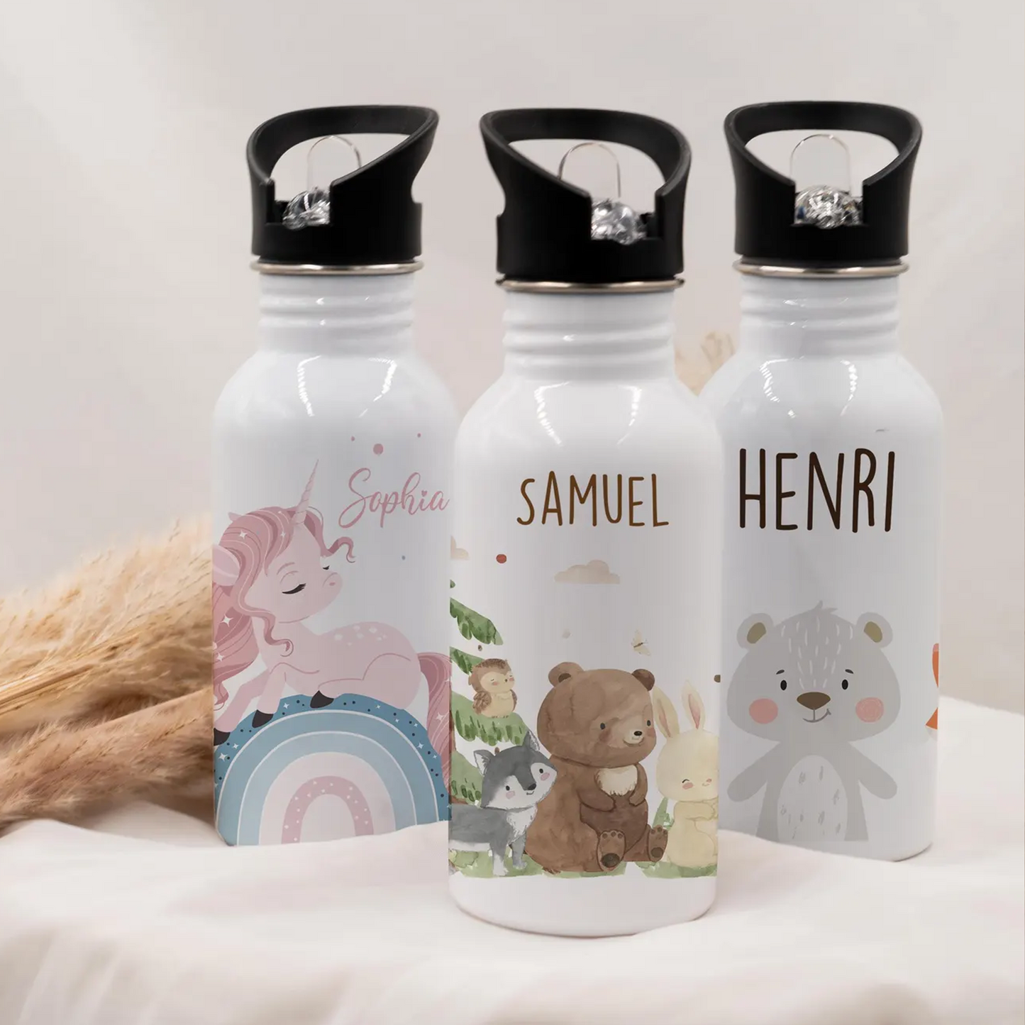 Cute Bear - Stainless Steel Water Bottle