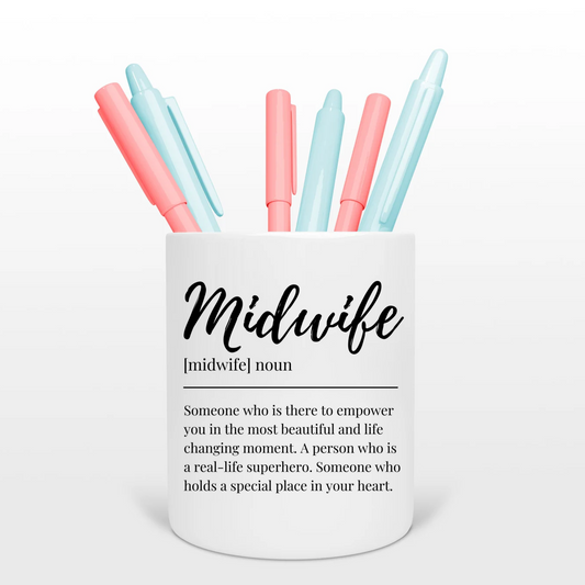 Midwife Ceramic Pencil Holder