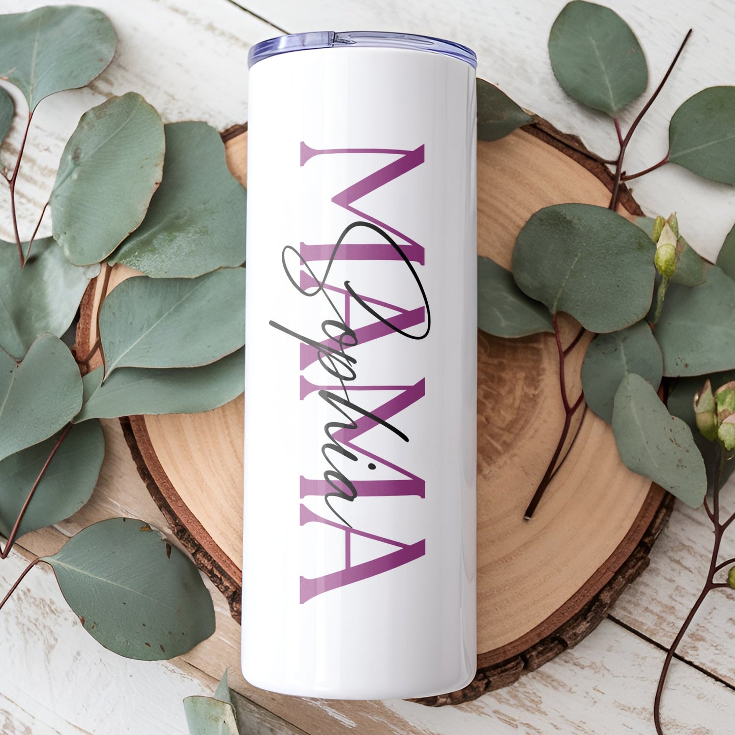 Stainless Steel Skinny Tumbler With Straw